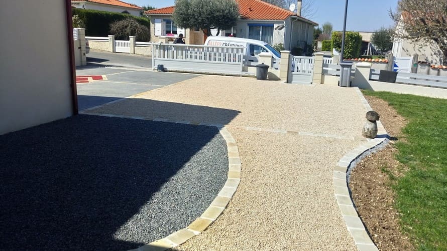 Al-Diam — gravier décoratif — réalisation Allées-Créations