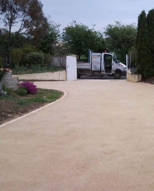 Allée de maison — Enrobé écologique et décoratif