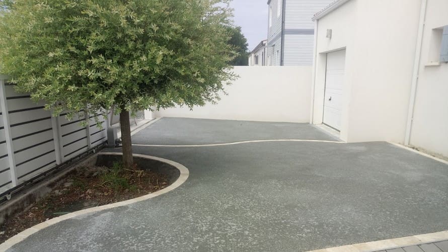 Al-Drain — béton drainant poreux — réalisation Allées-Créations